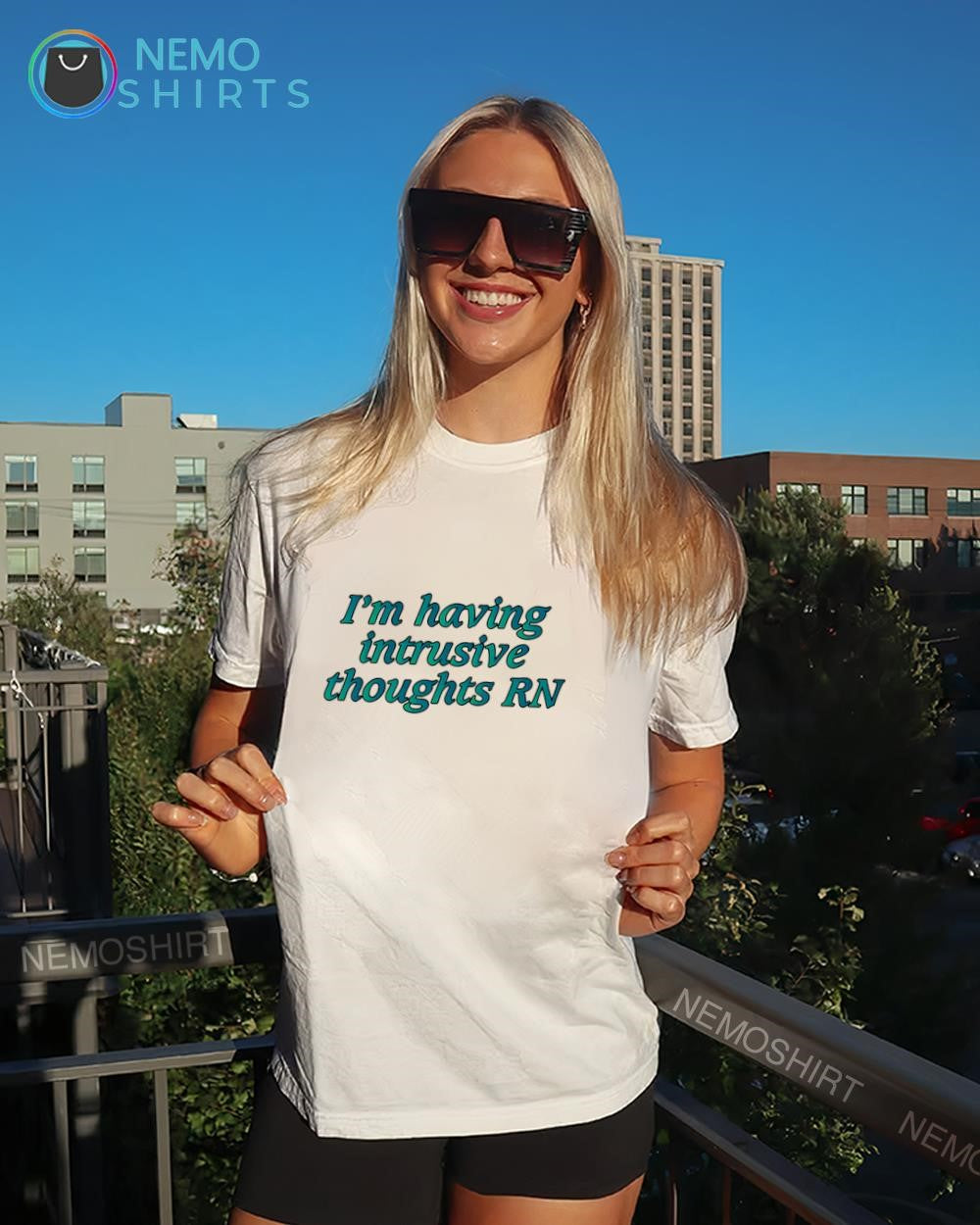 I’m having intrusive thoughts RN text shirt
