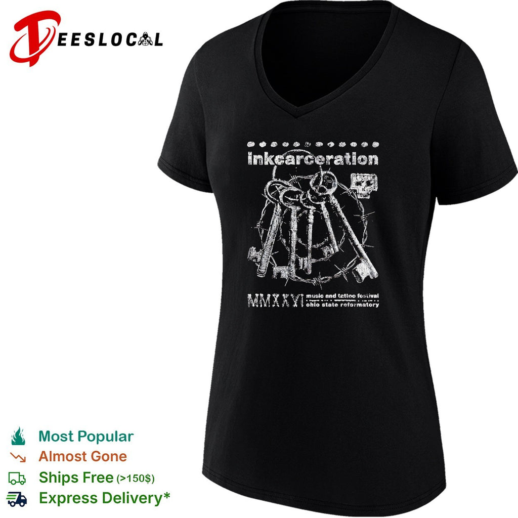 Inkcarceration Music and Tattoo Festival Ohio State Reformatory rusty keys shirt