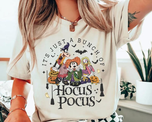 It's Just A Bunch Of Hocus Pocus Shirt, Spooky Season Shirt Hoodie, Sweatshirt | CiraTrend.com