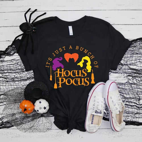 It's Just a Bunch of Hocus Pocus Shirt - Sanderson Sisters Tee - 2024 Halloween Shirts Hoodie, Sweatshirt | CiraTrend.com