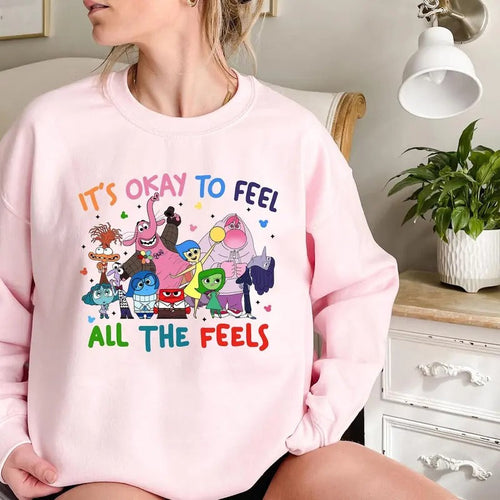 It's Okay To Feel All The Feels Sweatshirt Tshirt, Inside Out Shirt, Speech Therapy Shirt Hoodie | CiraTrend.com