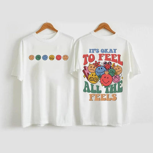 It's Okay To Feel All The Feels, Mental Health shirt, Inclusion Shirt, Speech Therapy Shirt, BCBA Shirt, RBT Shirts, ABA...