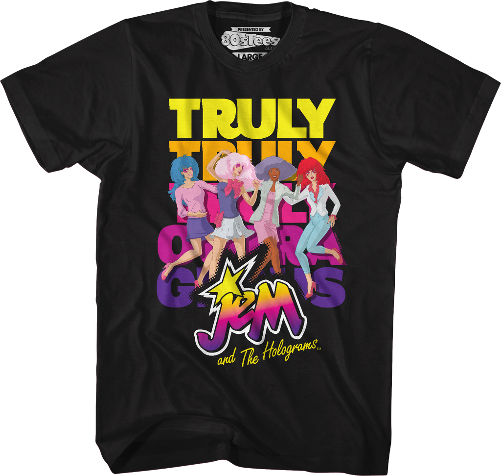 Truly Outrageous Group Pose Jem And The Holograms T-Shirt Hoodie, Sweatshirt | CiraTrend.com (Image 5)