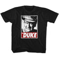 John Wayne Youth S/S T-Shirt - Tha Duke - Solid Black Hoodie, Sweatshirt | CiraTrend.com