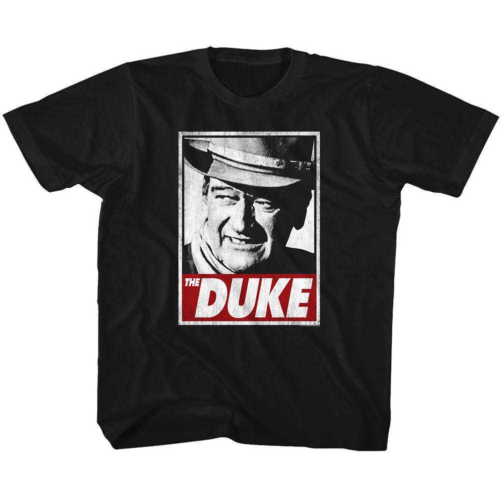 John Wayne Youth S/S T-Shirt - Tha Duke - Solid Black Hoodie, Sweatshirt | CiraTrend.com