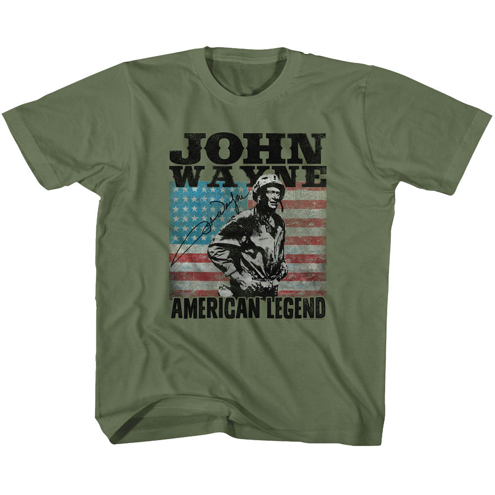 John Wayne Youth S/S T-Shirt - American Legend - Solid Military Green Hoodie, Sweatshirt | CiraTrend.com