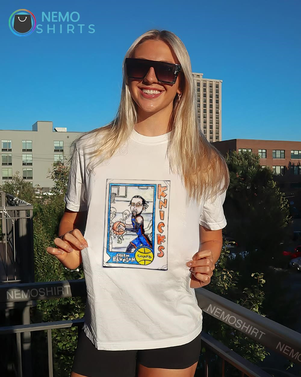 Jalen Brunson Knicks 1974-75 Topps basketball set shirt