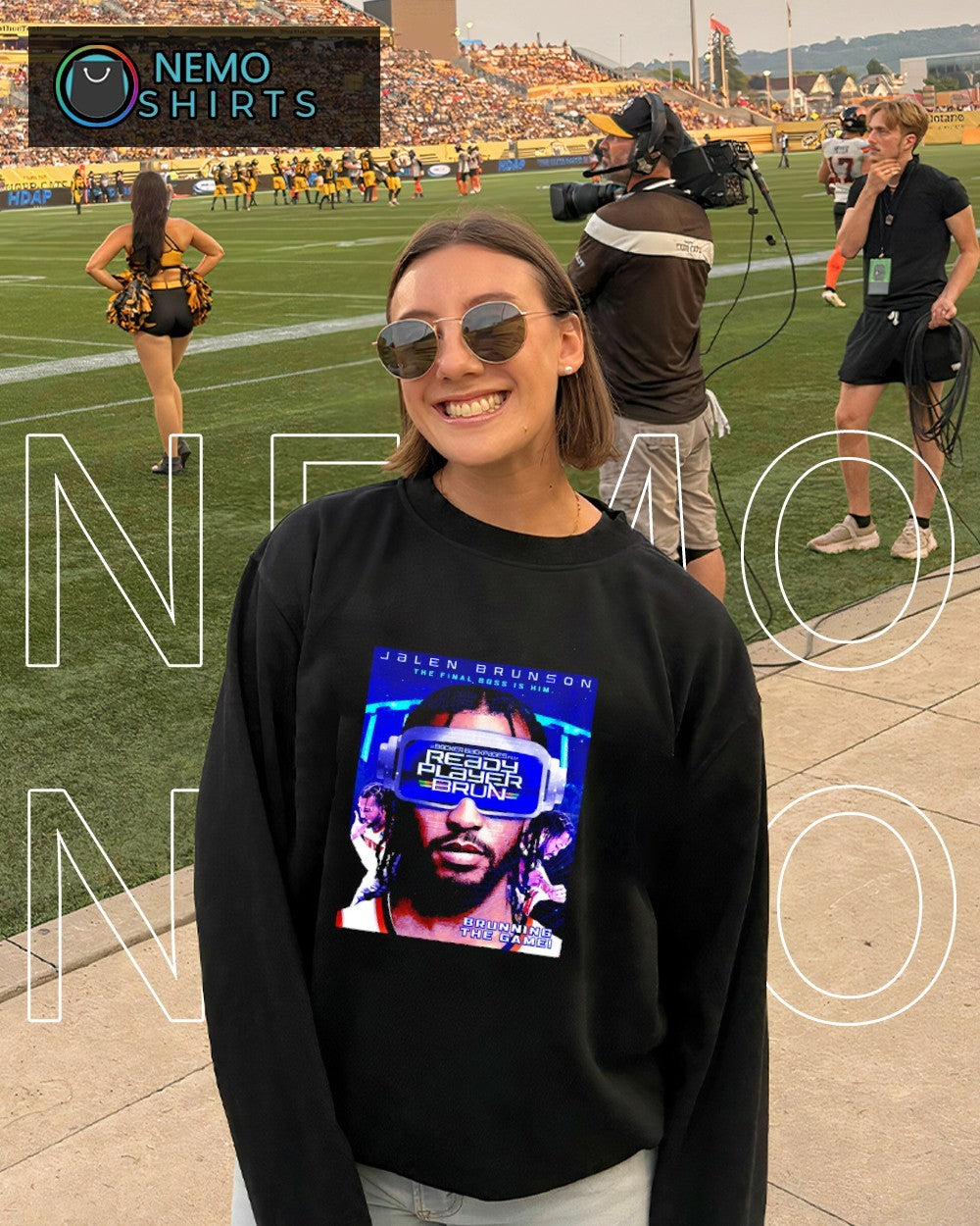 Jalen Brunson the final boss is him ready player Brun Brunning the game shirt