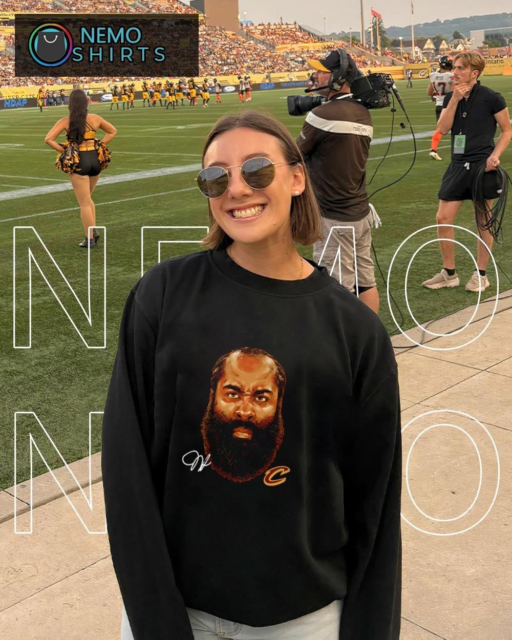 James Harden Cleveland Cavaliers Beard big head signature logo shirt