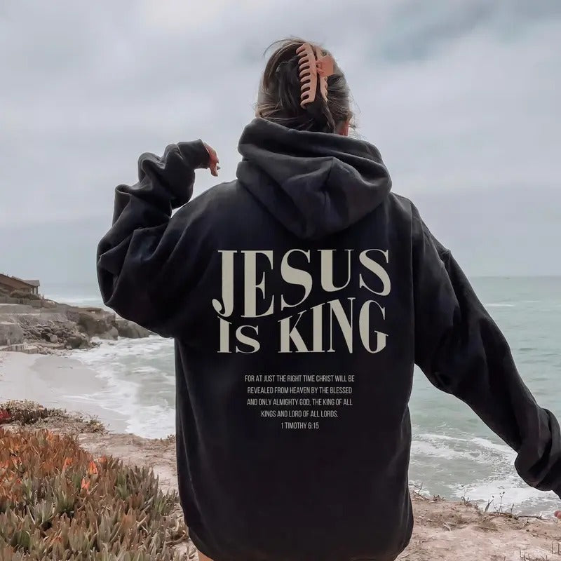 Jesus is King Sweatshirt Menswear Soft Stylish Breathable Tops T-Shirts, Hoodie | CiraTrend.com