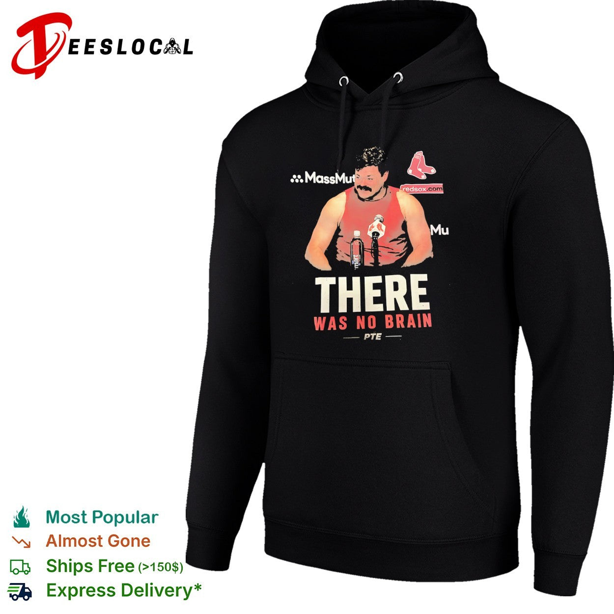 Johnny Damon Boston Red Sox mlb parody there was no brain pte shirt