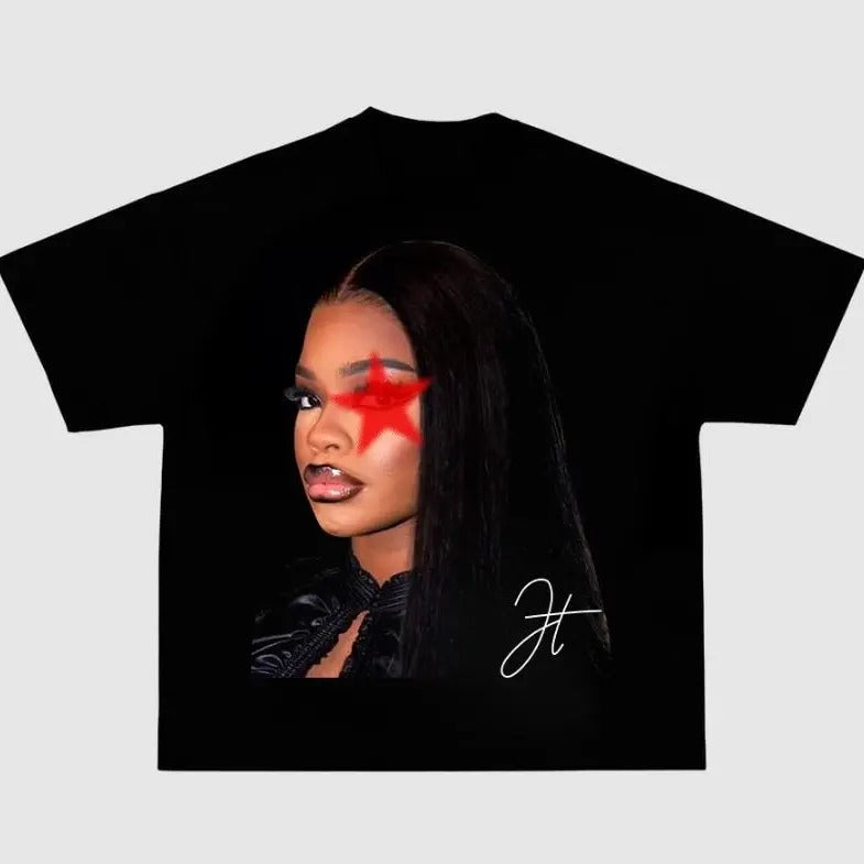 Jt Big Face Red Star Pink Graphic Tee Hoodie, Sweatshirt | CiraTrend.com