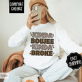 Kinda Boujee Sweatshirt Comfort Colors,  Funny Women's Crewneck Sweater, Gift for Her T-Shirts, Hoodie | CiraTrend.com