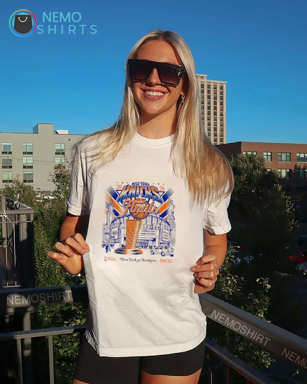 Knicks 2026 NBA Finals New Yorker Nowhere city skyline shirt
