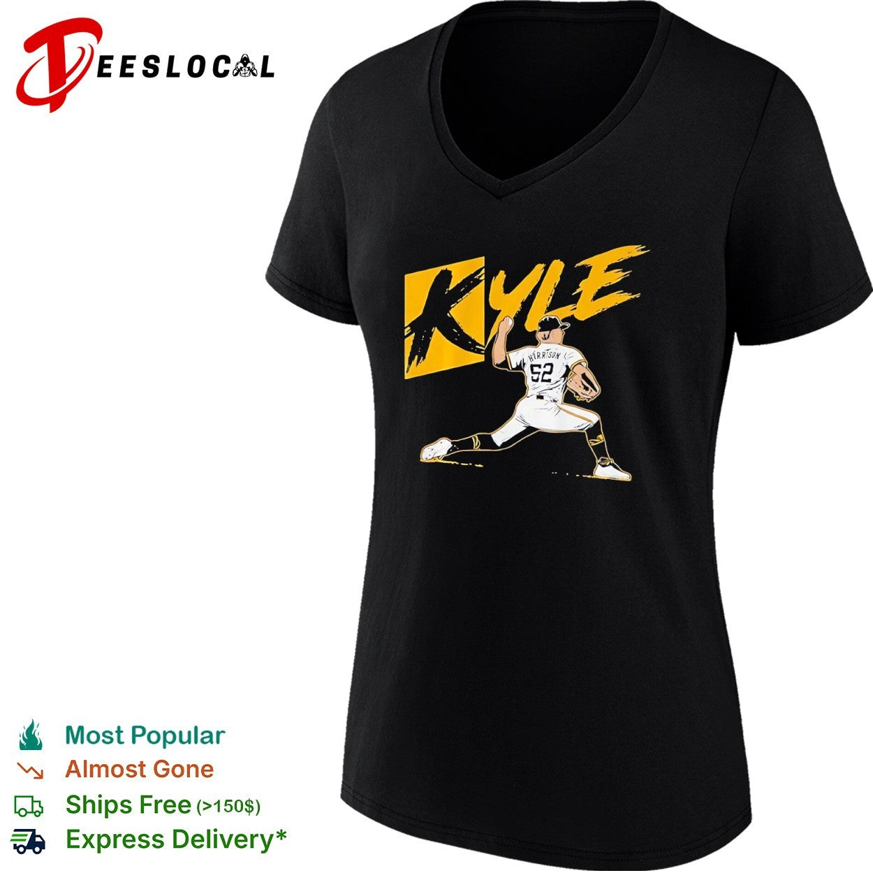 Kyle Harrison San Francisco Giants 52 pitching motion shirt