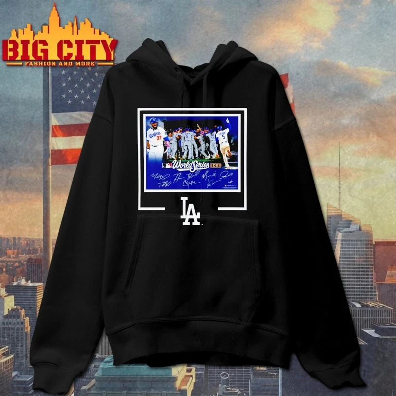 LA Dodgers Autographed World Series Signatures shirt