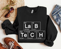 Lab Tech Periodic Table Sweatshirt, Laboratory Technician Hoodie, Science Teacher Sweatshirt, Chemistry Lover Gift,...