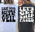 Last Sail Before The Veil, Funny Bachelorette Party Shirts, Cruise Bachelorette, Boating Bachelorette, Retro Custom Bride...