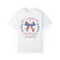 Loves Jesus And America Too Shirt Comfort Colors, July 4th Shirt, USA Oversized Graphic Tshirt, Patriotic Tshirts,...