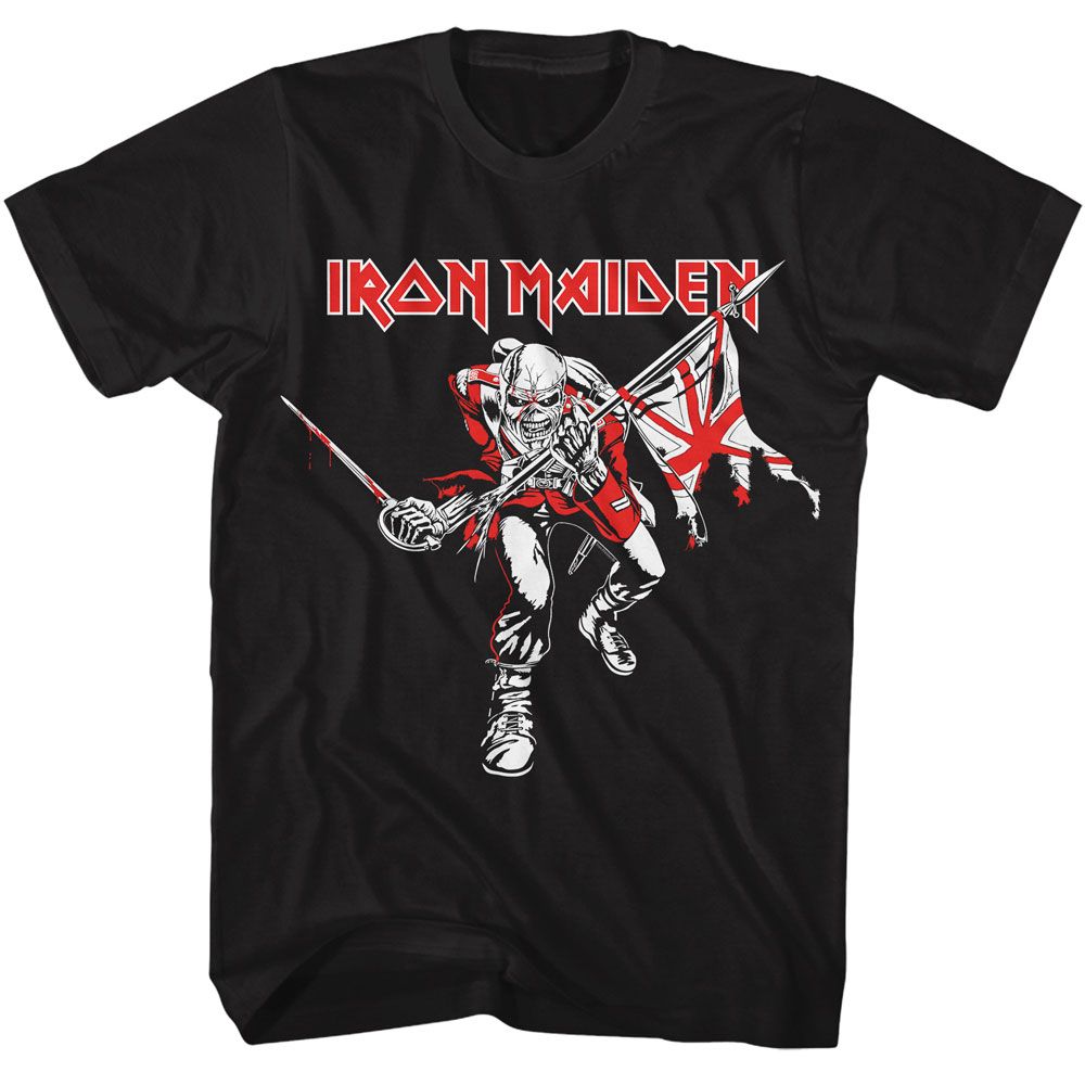Iron Maiden Red And White Trooper Official T-Shirt Hoodie, Sweatshirt | CiraTrend.com