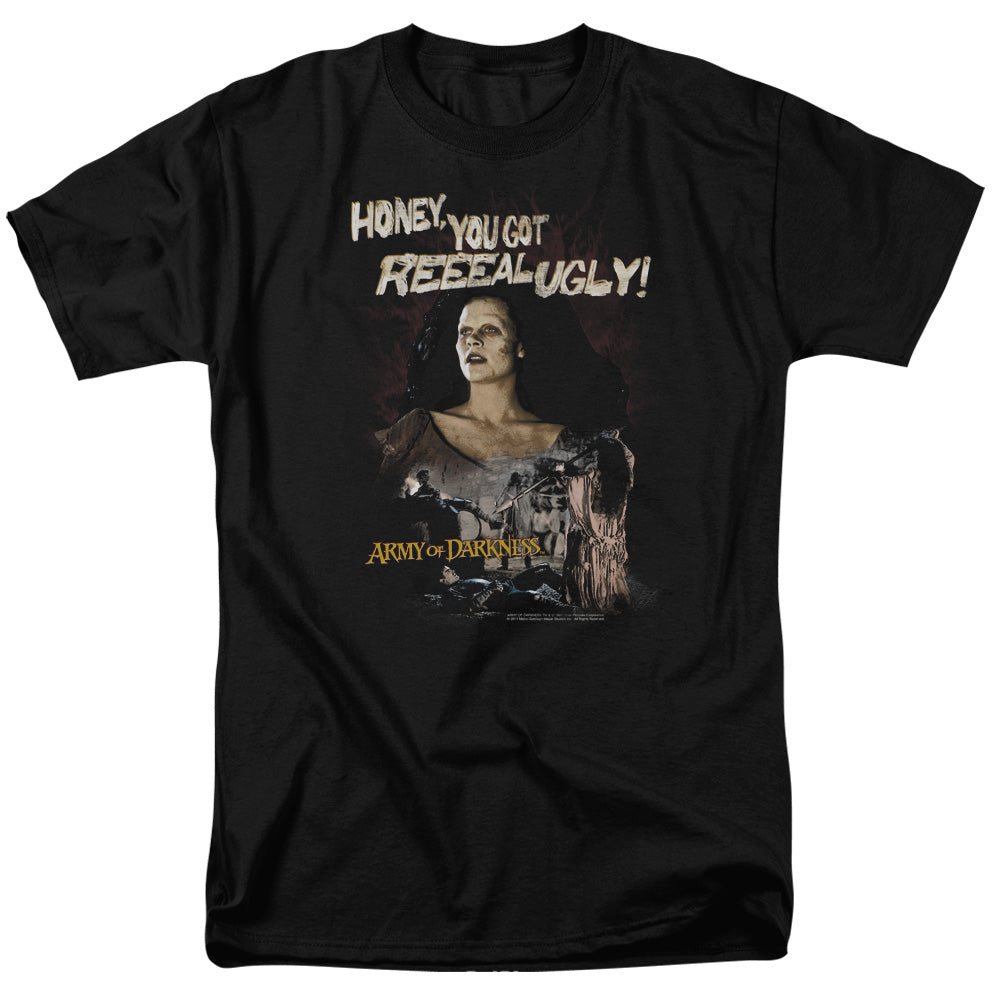 Army Of Darkness Reeeal Ugly! Mens T Shirt Black Hoodie, Sweatshirt | CiraTrend.com (Image 1)