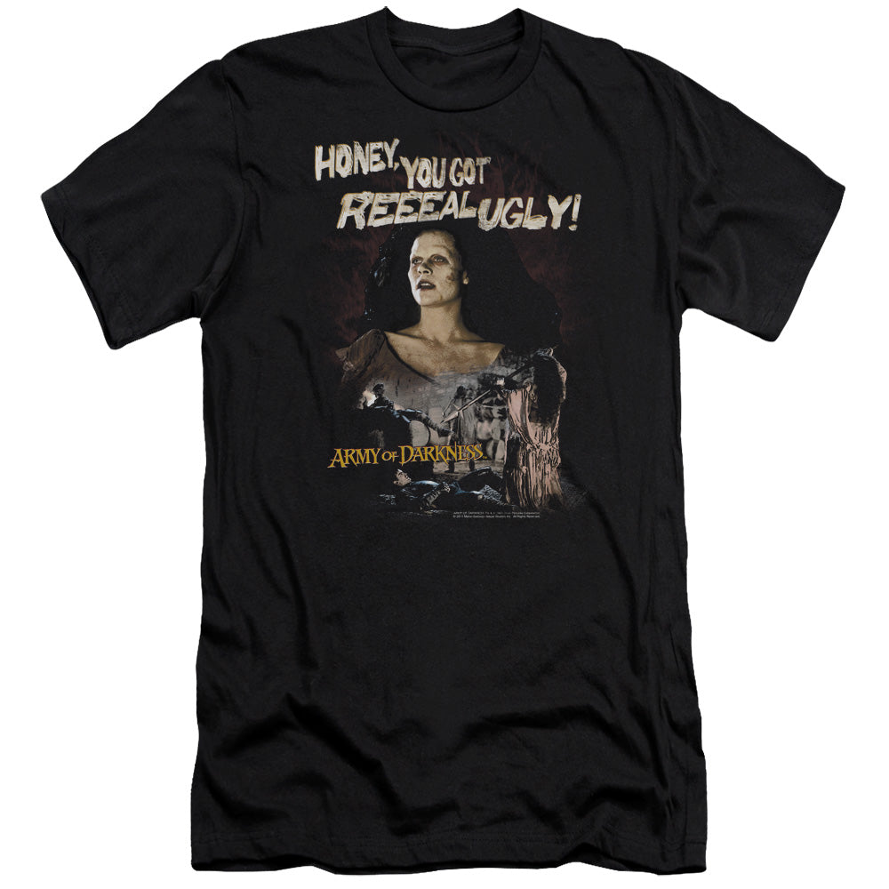 Army Of Darkness Reeeal Ugly! Premium Bella Canvas Slim Fit Mens T Shirt Black Hoodie, Sweatshirt | CiraTrend.com (Image 2)