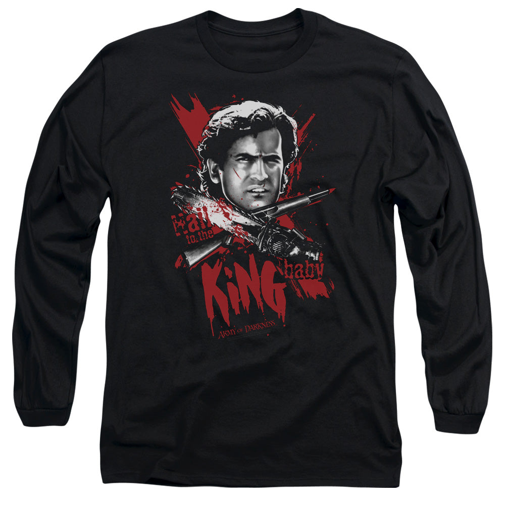 Army Of Darkness Hail To The King Mens Long Sleeve Shirt Black Hoodie, Sweatshirt | CiraTrend.com (Image 3)