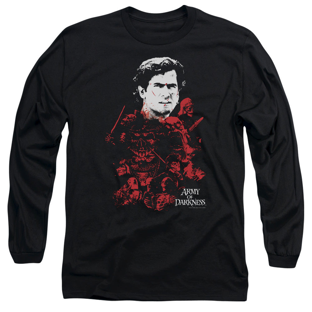 Army Of Darkness Pile Of Baddies Mens Long Sleeve Shirt Black Hoodie, Sweatshirt | CiraTrend.com (Image 1)