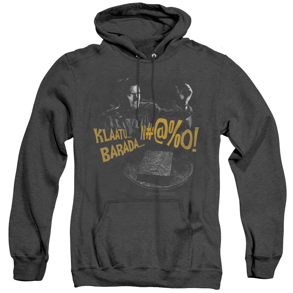 Army Of Darkness KlaatuÃ¢â‚¬Â¦ Barada Heather Mens Hoodie Black T-Shirts, Sweatshirt | CiraTrend.com