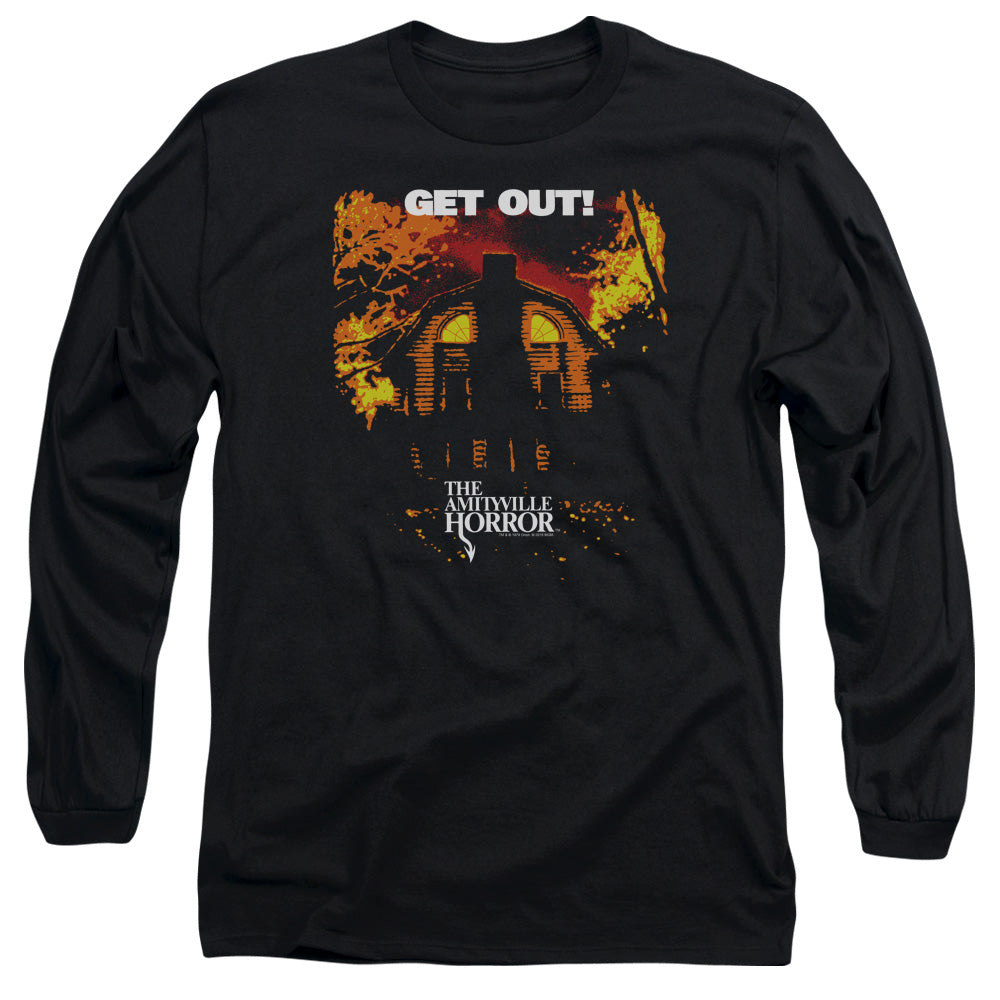 Amityville Horror Get Out Mens Long Sleeve Shirt Black Hoodie, Sweatshirt | CiraTrend.com (Image 3)