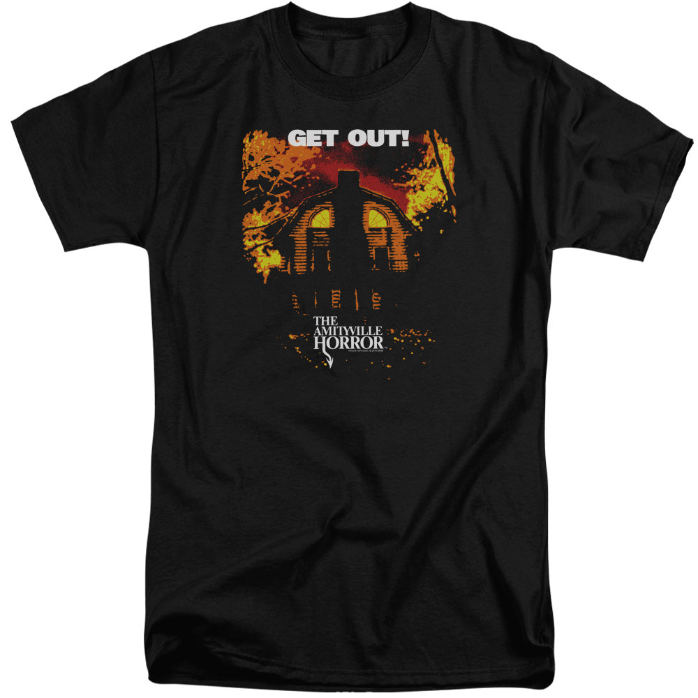 Amityville Horror Get Out Mens Tall T Shirt Black Hoodie, Sweatshirt | CiraTrend.com (Image 1)