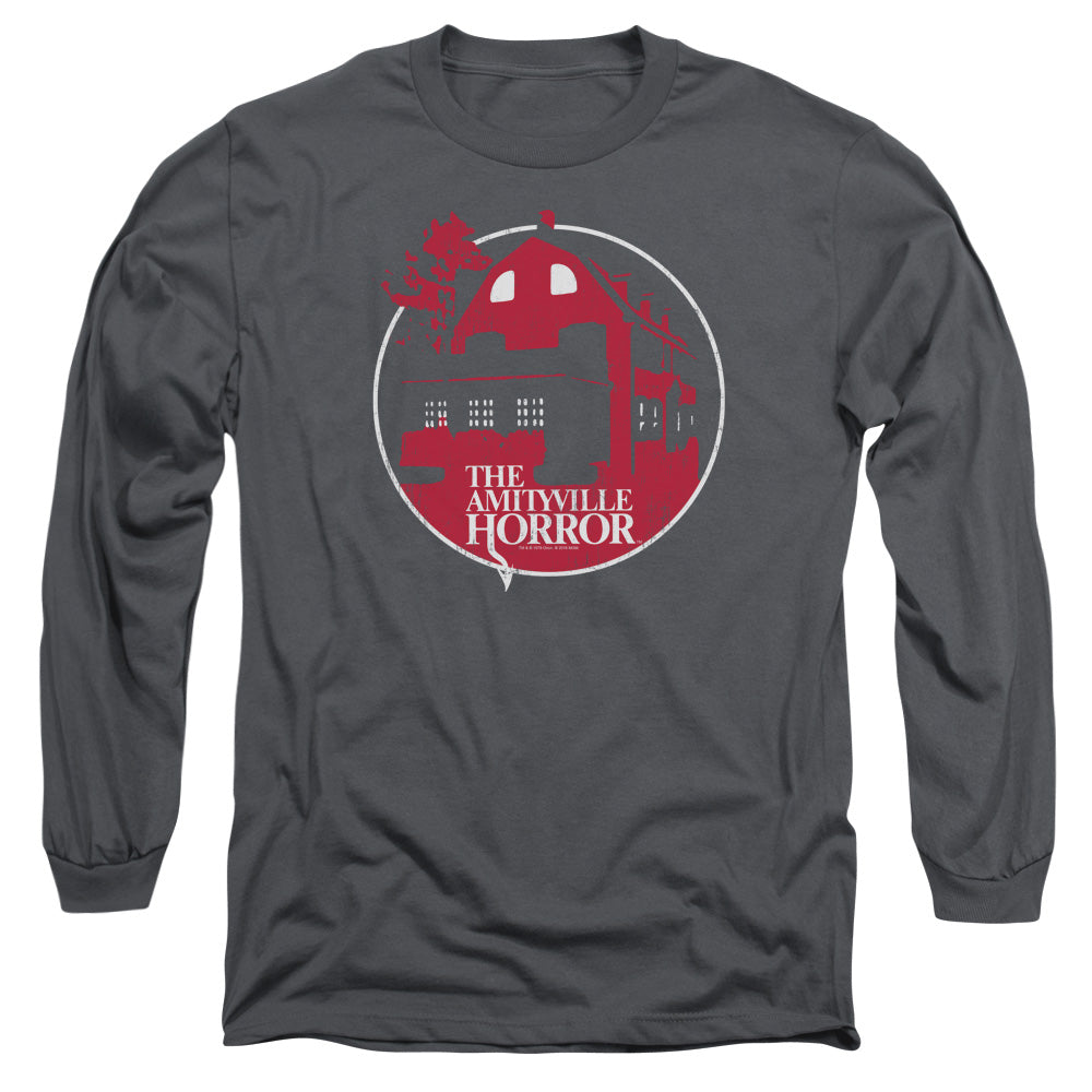 Amityville Horror Red House Mens Long Sleeve Shirt Charcoal Hoodie, Sweatshirt | CiraTrend.com (Image 3)