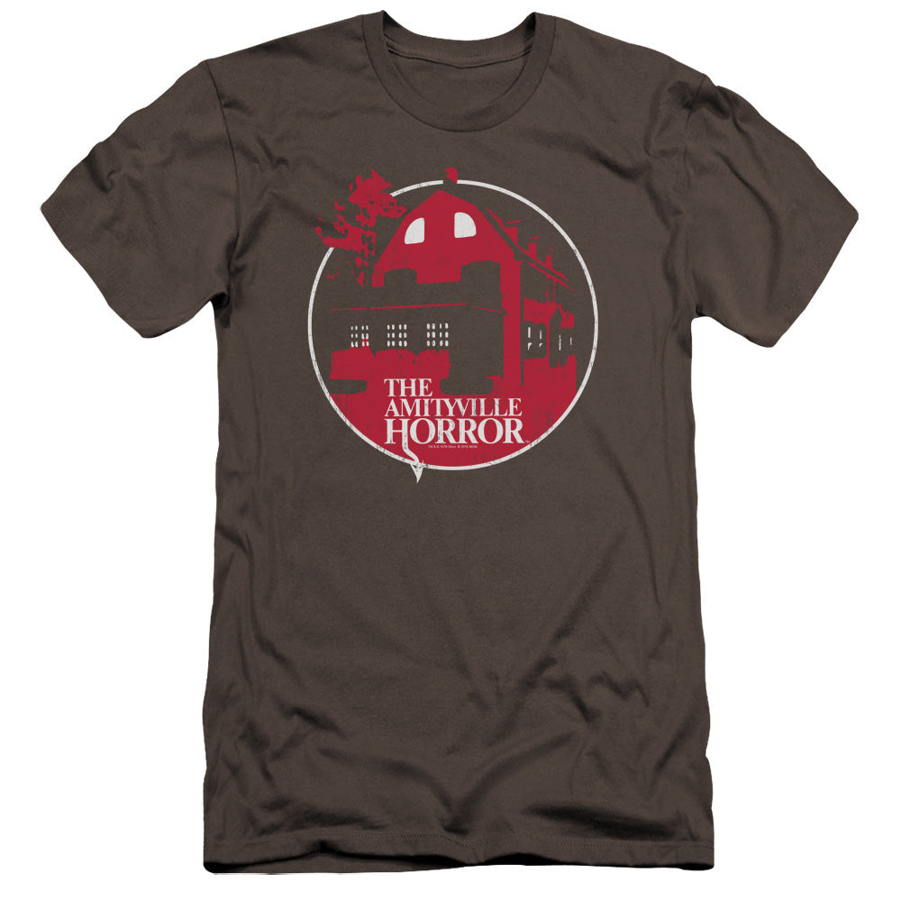 Amityville Horror Red House Premium Bella Canvas Slim Fit Mens T Shirt Charcoal Hoodie, Sweatshirt | CiraTrend.com
