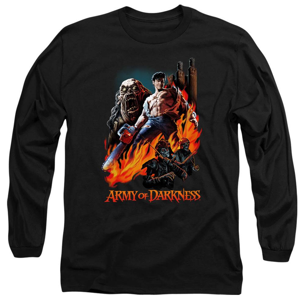 Army Of Darkness Painted Evil Mens Long Sleeve Shirt Black Hoodie, Sweatshirt | CiraTrend.com (Image 2)