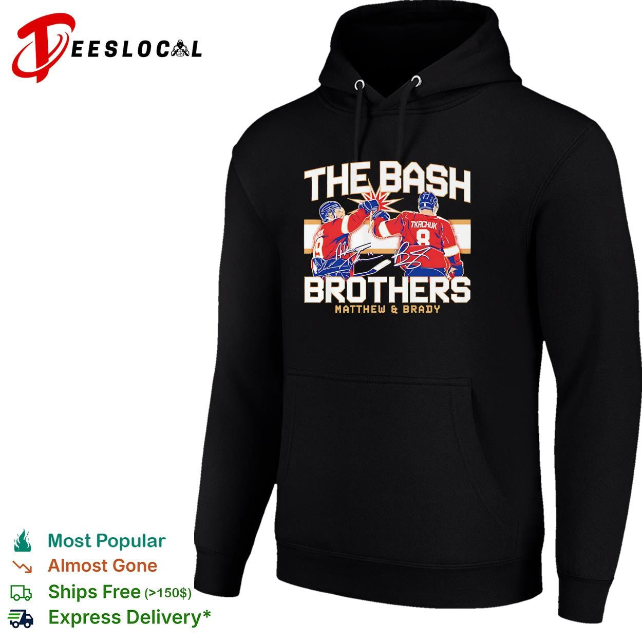 Matthew and Brady Tkachuk Florida Panthers The Bash Brothers siganture shirt