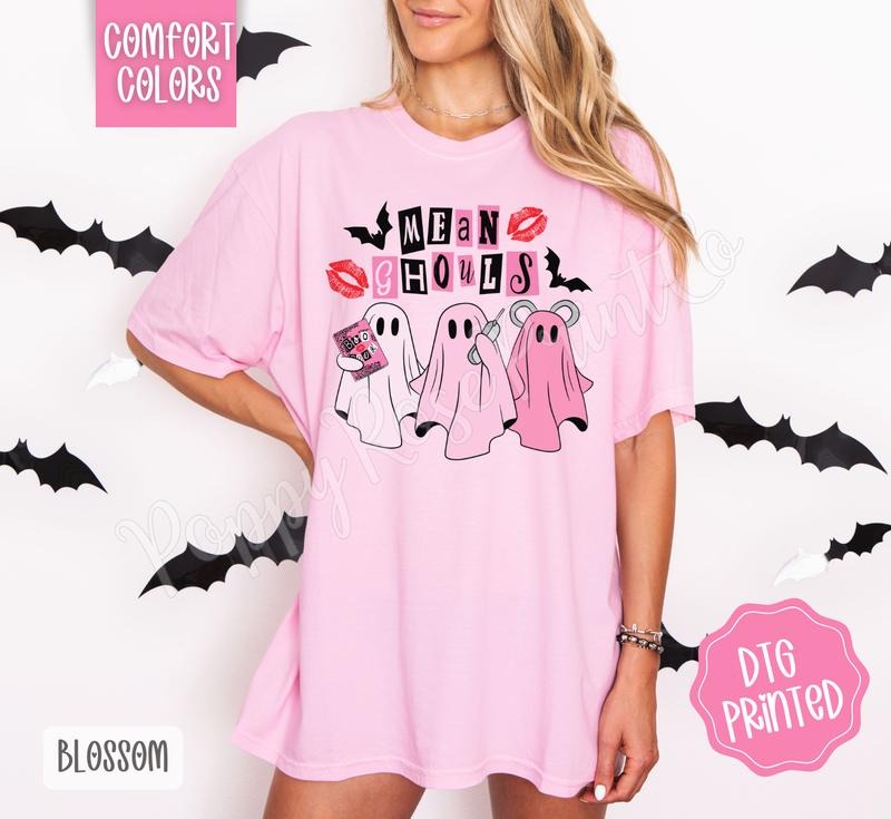Mean Ghouls Shirt Comfort Colors, Trendy Halloween Tshirt Hoodie, Sweatshirt | CiraTrend.com