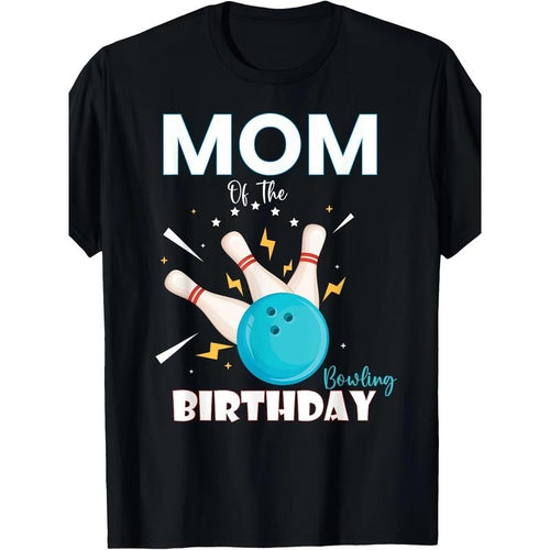 Men's 100% Cotton Bowling Party Tee - Casual Crew Neck with Geometric Print, Short Sleeve, Machine Washable