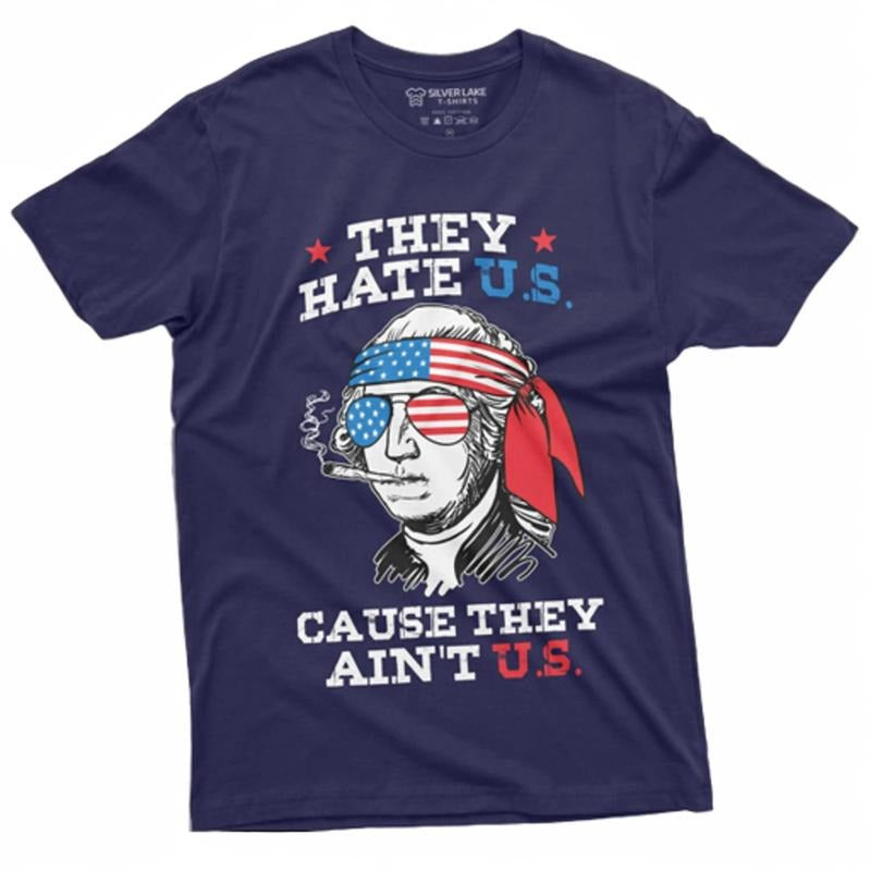 Men s Funny 4th of July Washington Graphic Shirt US Birthday Independence day adult shirt Washington with Cool party tee...