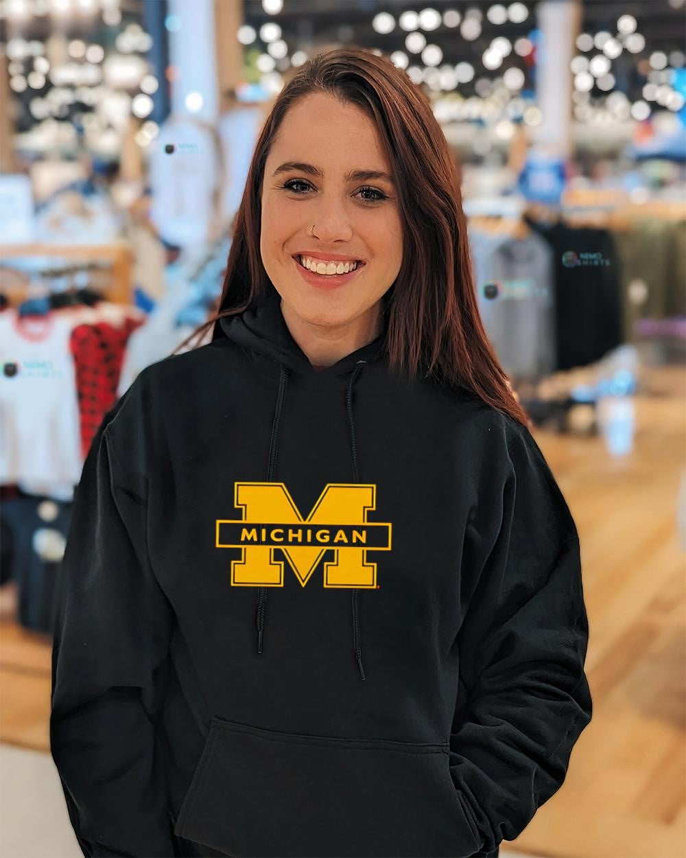 Michigan Wolverines M baseball logo shirt