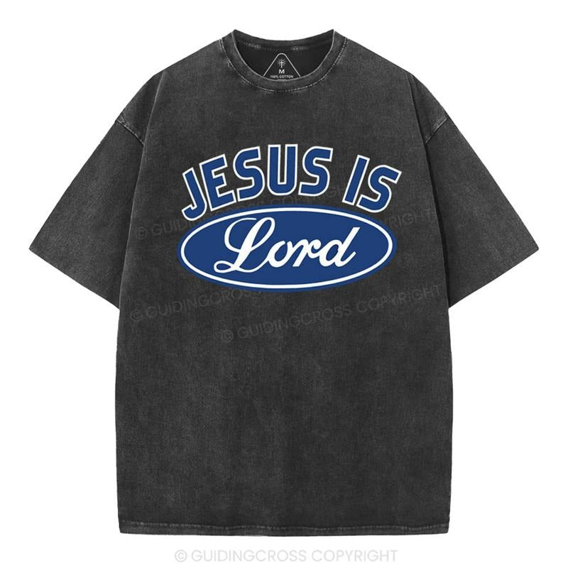 [ Mineral Wash ] Jesus Is Lord Christian Washed Shirt Jesus Graphic Washed Style Shirt Hoodie, Sweatshirt | CiraTrend.com