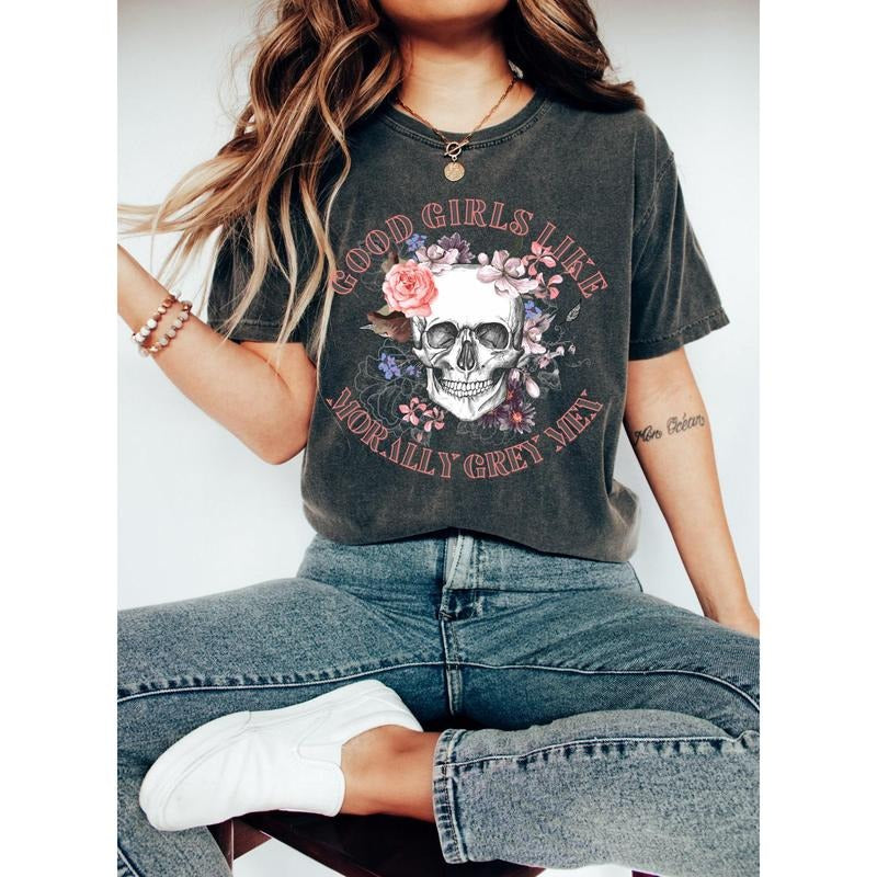 Morally Grey Book Boyfriend Shirt Dark Romance Shirt Villain Era Shirt Spicy Reader Shirt My Favorite Color Shirt...