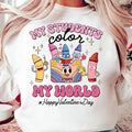 My Students Color My World Teacher Valentine Shirt, Valentines Day Tee, Teaching Valentine Shirt, Teacher Valentine Gift,...