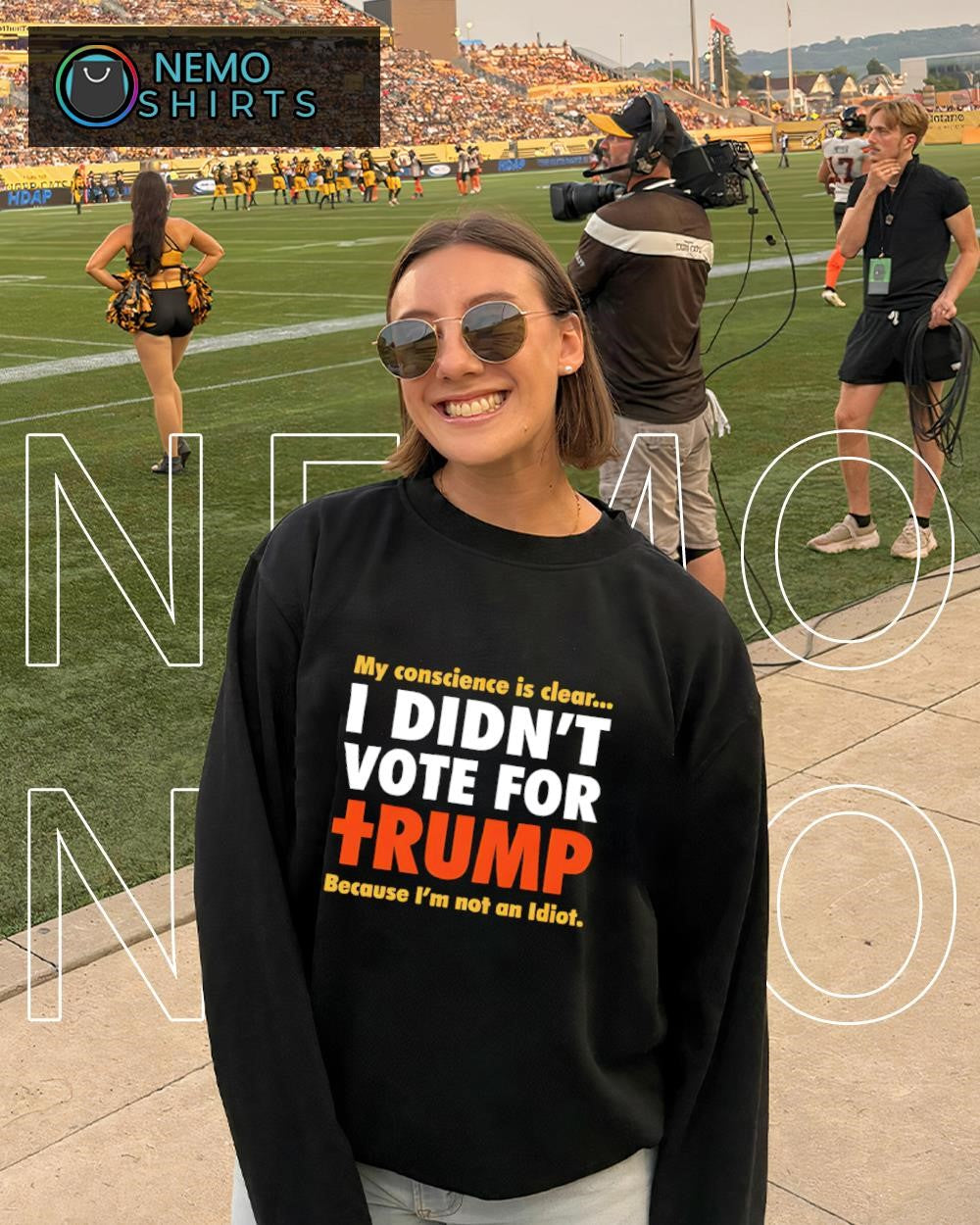 My conscience is clear I didn’t vote for Trump because i’m not an idiot text shirt