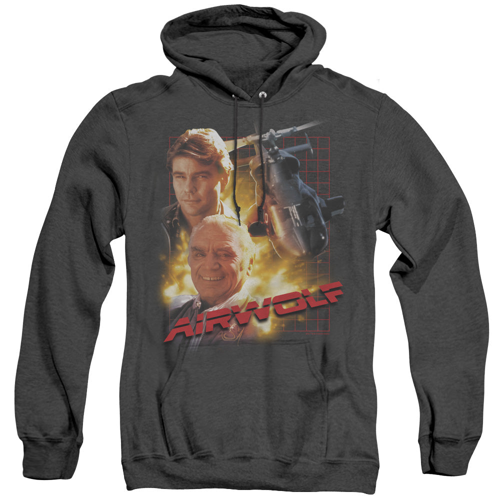 Airwolf Airwolf Mens Heather Hoodie Black T-Shirts, Sweatshirt | CiraTrend.com (Image 1)