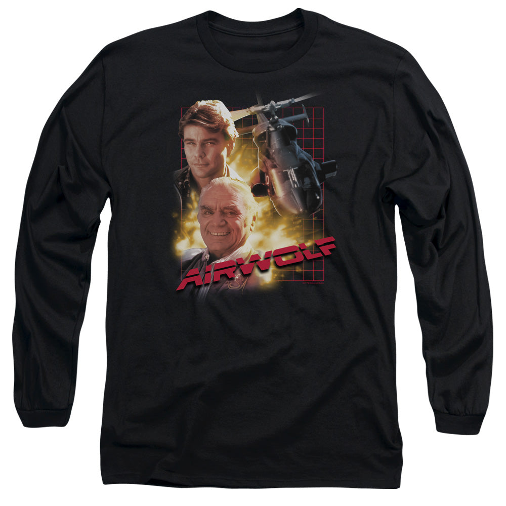 Airwolf Airwolf Mens Long Sleeve Shirt Black Hoodie, Sweatshirt | CiraTrend.com (Image 2)
