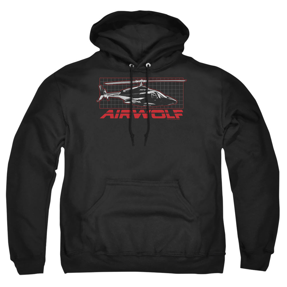 Airwolf Grid Mens Hoodie Black T-Shirts, Sweatshirt | CiraTrend.com (Image 1)