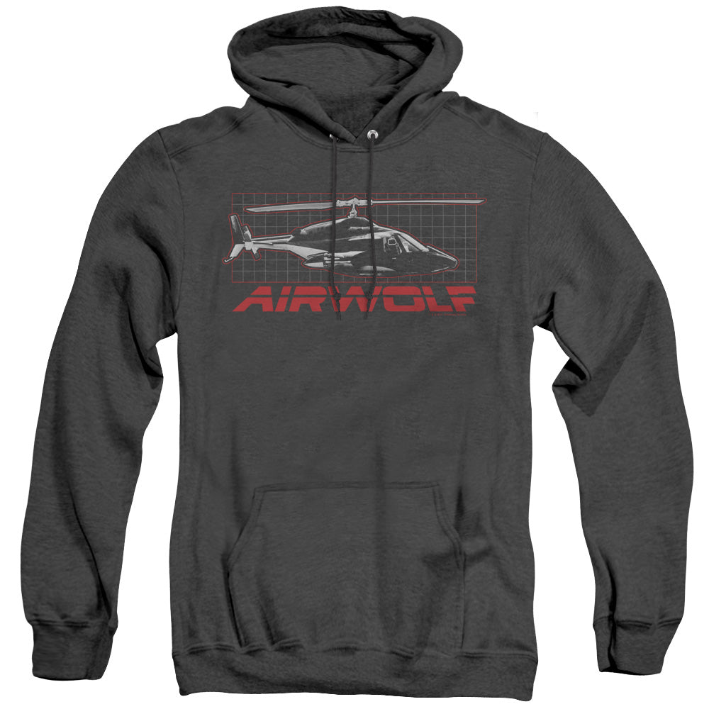 Airwolf Grid Mens Heather Hoodie Black T-Shirts, Sweatshirt | CiraTrend.com (Image 5)