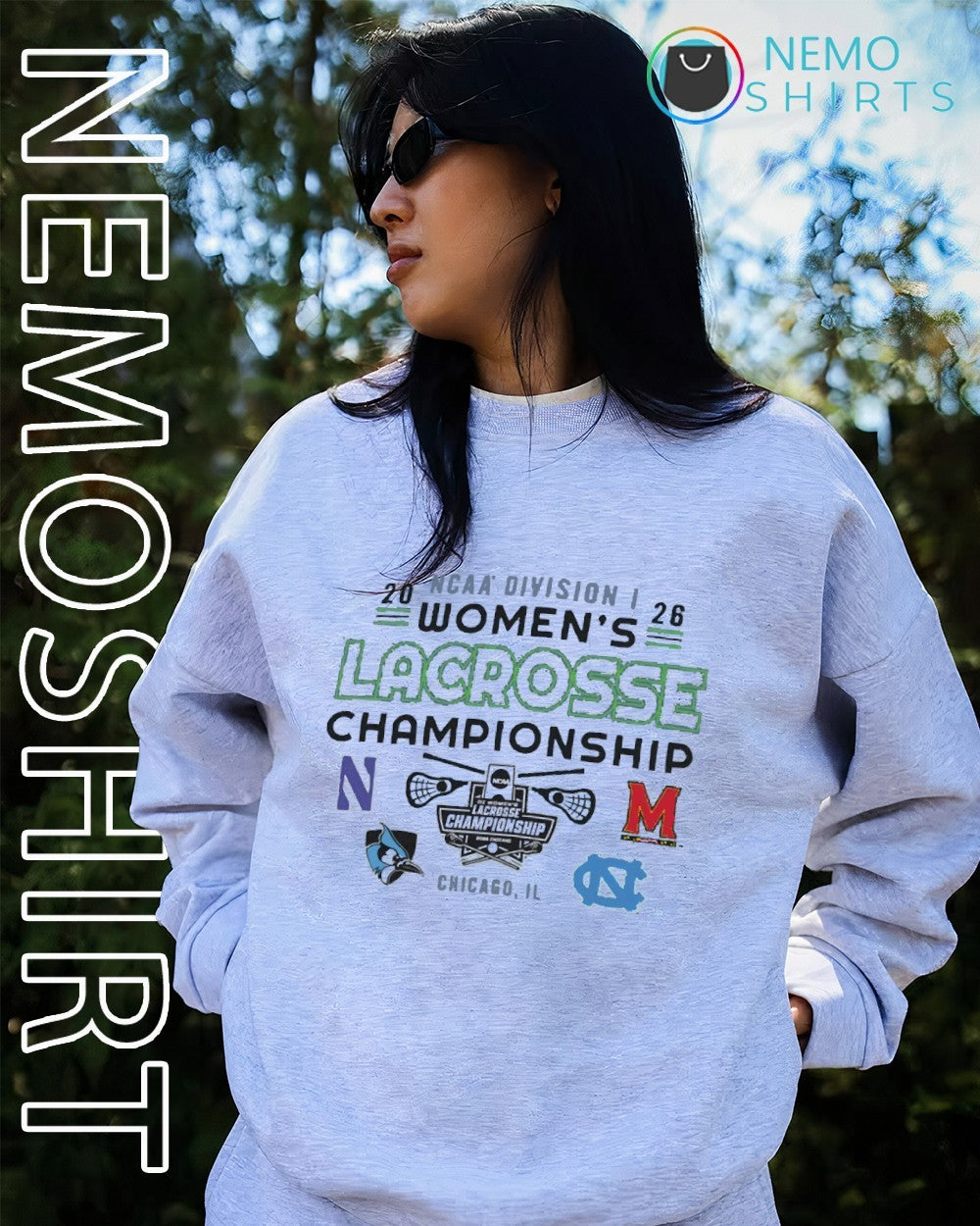 NCAA Division I 2026 women’s lacrosse championship 4 teams logos shirt