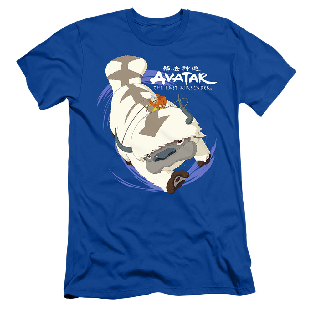 Avatar The Last Airbender Appa In Flight Slim Fit Mens T Shirt Royal Blue Hoodie, Sweatshirt | CiraTrend.com