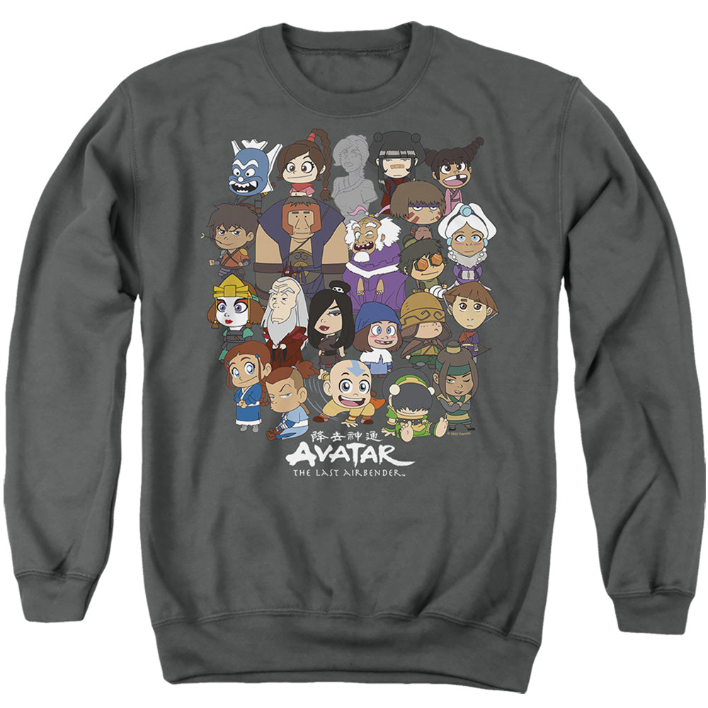 Avatar The Last Airbender Chibi Group Mens Crewneck Sweatshirt Charcoal Style001 T-Shirts, Hoodie | CiraTrend.com (Image 2)